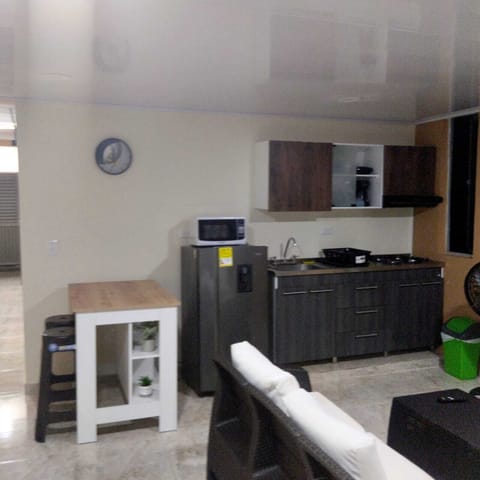 Traditional Apartment | Private kitchen | Full-size fridge, microwave, stovetop, coffee/tea maker