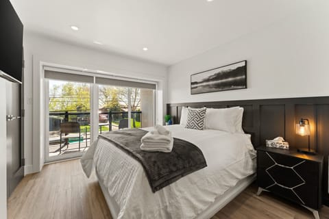 An upholstered headboard as a modern focal point