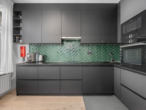 Apartment | Private kitchen | Electric kettle, toaster, highchair