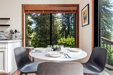 Great dining area opening to nature