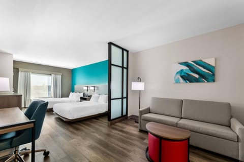 Suite, Multiple Beds, Accessible, Non Smoking | Premium bedding, desk, blackout drapes, iron/ironing board