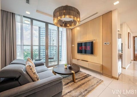 Premium Apartment, 3 Bedrooms, Balcony, City View | Living area | 45-inch flat-screen TV with cable channels, Netflix, smart speakers