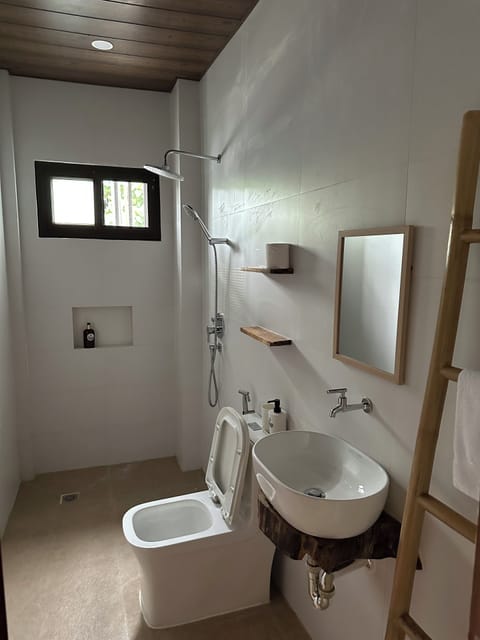 Deluxe Double or Twin Room, Courtyard View | Bathroom | Shower, rainfall showerhead, hair dryer, bidet