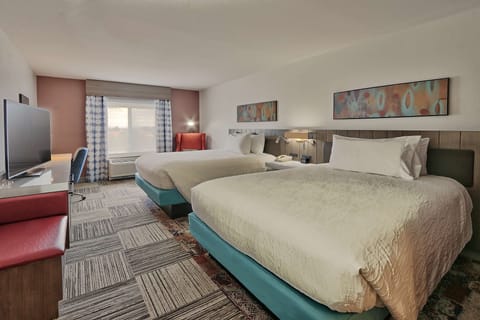 Room, 2 Queen Beds | Down comforters, desk, laptop workspace, iron/ironing board