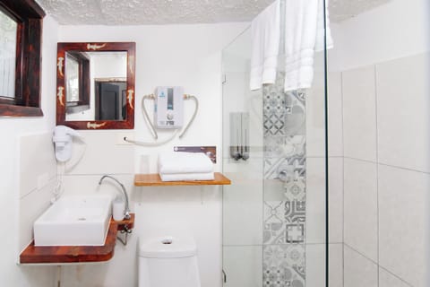 Classic Room | Bathroom | Shower, hair dryer, towels, soap