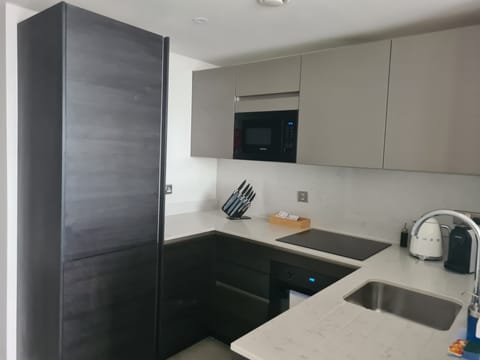 One Bedroom Apartment | Private kitchen | Full-size fridge, microwave, oven, stovetop