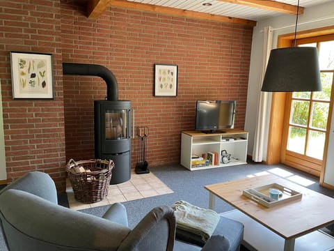 Living room with fire place