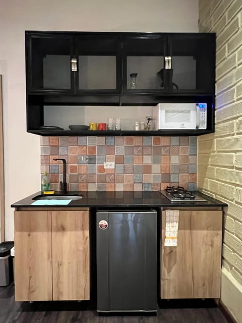 Classic Apartment (FRN101) | Private kitchen | Mini-fridge, microwave, stovetop, cookware/dishes/utensils