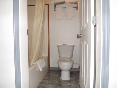 Room, 1 King Bed | Bathroom | Combined shower/tub, hair dryer