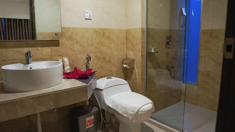 Deluxe Single Room, City View | Bathroom | Shower, hydromassage showerhead, free toiletries, hair dryer