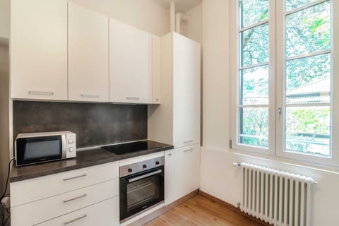 Apartment | Private kitchen | Full-size fridge, microwave, oven, stovetop