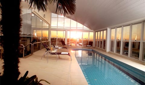 Indoor pool, sun loungers