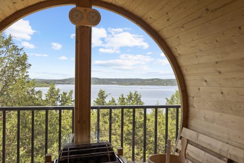 Main Level: Outdoor Sauna from Deck overlooking Table Rock Lake