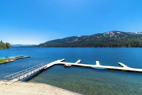 Looking east from our balcony, to the far left, is the Carson Range.  