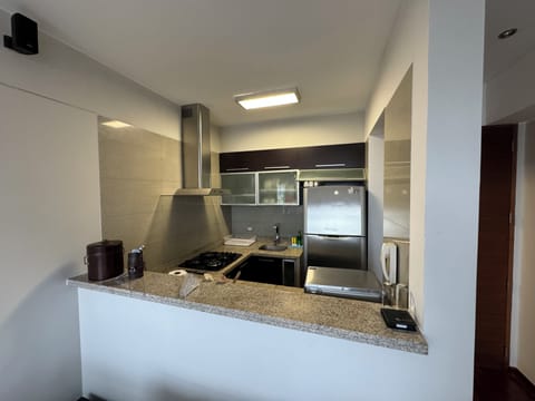 Executive Apartment, Kitchen, City View | Private kitchen | Fridge, microwave, oven, stovetop