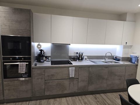 Apartment | Private kitchen | Fridge, microwave, oven, stovetop