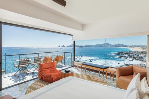 Panoramic Suite, Ocean View (Plunge Pool) | Egyptian cotton sheets, premium bedding, down comforters