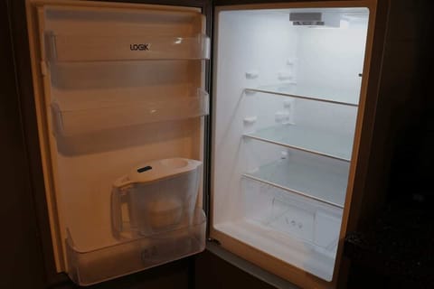 Our Logik Fridge Freezer is the perfect place to store your cooking essentials.

Included in the fridge is a brita filter; top it up before you go to sleep to wake up to a nice glass of cold water!