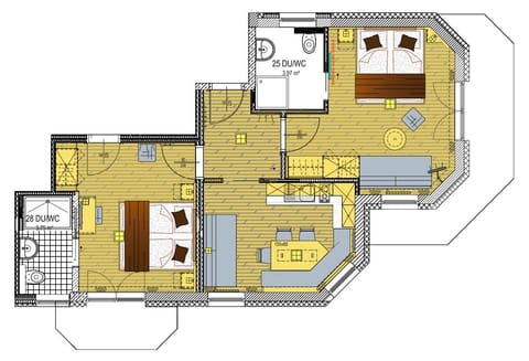 Deluxe Apartment, Mountain View | Floor plan