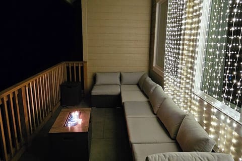 Enjoy a warm fire while listening to the nighttime sounds of the forest. 