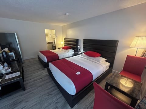 Premium Room, 2 Queen Beds, Refrigerator & Microwave | Premium bedding, free WiFi, bed sheets