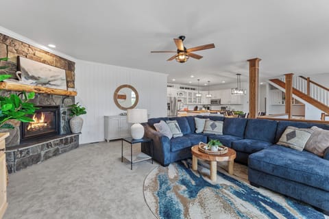 Main Floor Living Room open to kitchen/dining area