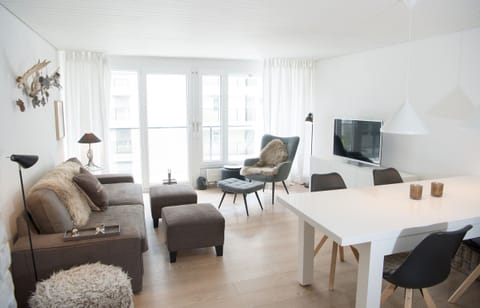 Living area with a balcony