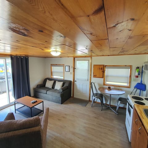 Cottage, 1 Bedroom, Hot Tub | Living area | 24-inch flat-screen TV with premium channels