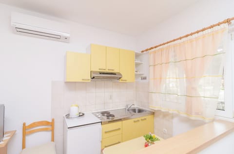 Studio (Studio Apartment with Terrace (A1 žu) | Private kitchen | Fridge