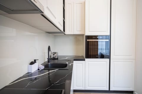 Premium Apartment | Private kitchen | Full-size fridge, oven, stovetop, dishwasher