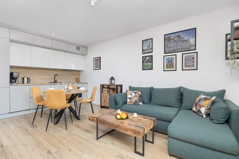 Kitchenette with a dining area.