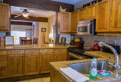 Resort Home 329B | Private kitchen | Fridge, coffee/tea maker, paper towels