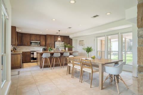 Inviting dining area.