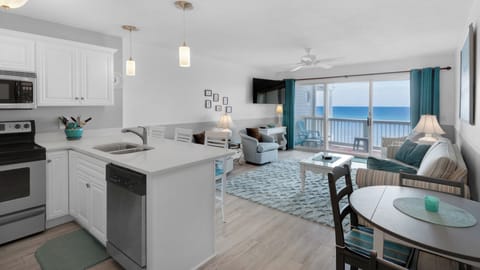 Condo, Multiple Beds, Balcony, Ocean View (Mistral 11) | Private kitchen | Fridge, microwave, oven, stovetop