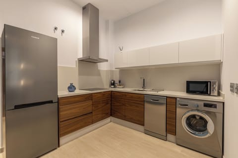 Standard Apartment, 2 Bedrooms | Private kitchen | Fridge, microwave, stovetop, coffee/tea maker