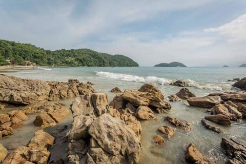 On the beach, beach cabanas, sun loungers, beach umbrellas