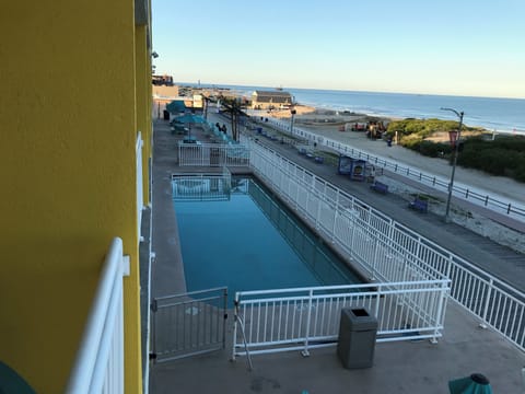 Indoor pool, seasonal outdoor pool, pool umbrellas, sun loungers