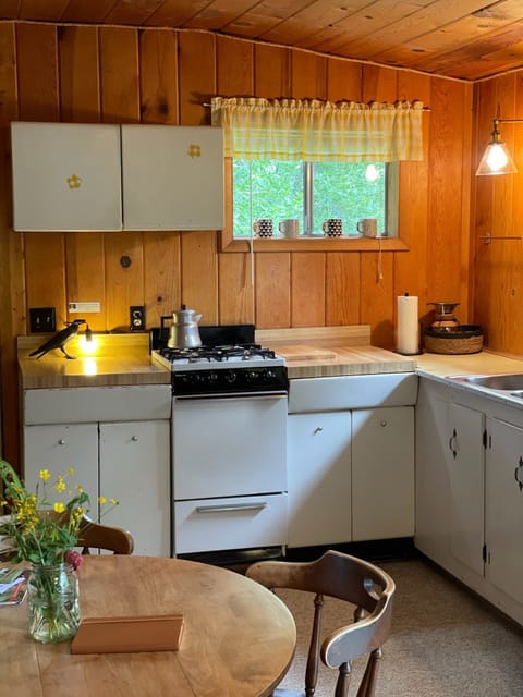 Kitchen with views of the river