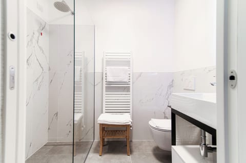 Basic Double Room, Mountain View | Bathroom | Shower, hair dryer, slippers, towels