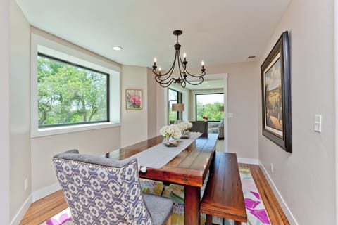 Dining table with benches for increased seating