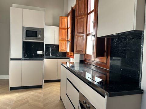 Family Apartment | Private kitchen | Fridge, microwave, stovetop, dishwasher