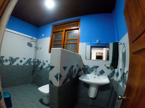 Deluxe Double Room, 1 Queen Bed, Non Smoking, Private Bathroom | Bathroom | Shower, rainfall showerhead, hair dryer, towels