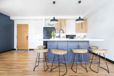 In addition to the rooftop kitchen, you have a fully-equipped kitchen indoors with all of your cooking and baking essentials! (No Food Provided)