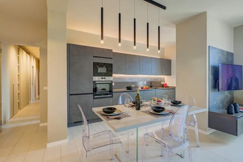 Standard Apartment, 2 Bedrooms (Viktor House center Salò) | Private kitchen | Fridge, microwave, stovetop, dishwasher