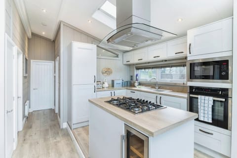 Raised galley kitchen with 5 burner hob