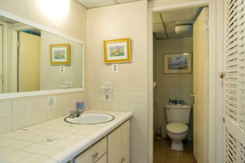 Studio, Multiple Beds, Kitchen, Ocean View | Bathroom | Combined shower/tub, hair dryer, towels