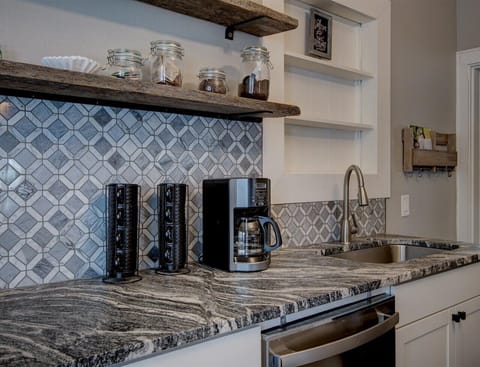 Kitchen stocked with coffee