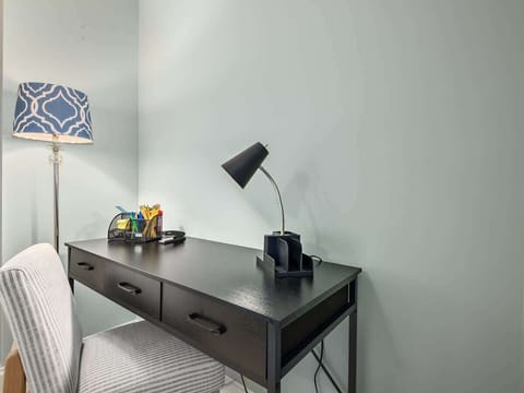 Desk located in one of the bedrooms.