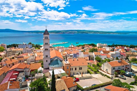 The view of Krk island from Crikvenica