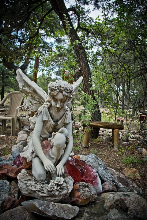 Fairy Garden with Fruit Tress and Sitting Areas